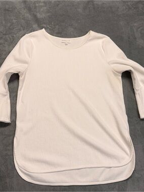 APRICOT White Ribbed Long Sleeve Top